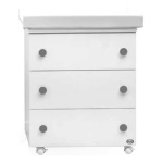 Pali - Bagnetto fasciatoio Pali 053300Ng ASTRID 3 cassetti Bianco e Grigio