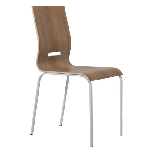 Sedia Pointhouse 52OND001 047NXXXX ONDA Bianco lucido e Leccio