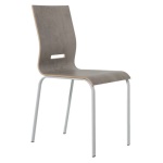 Pointhouse - Sedia Living Design ONDA Bianco lucido e Cemento