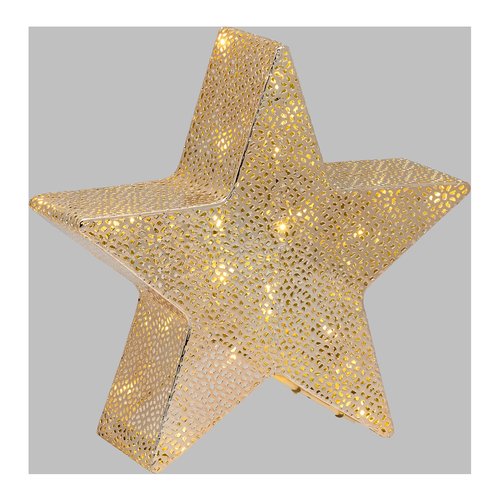 Decorazione luminosa Natale Lotti 63150 XMAS KING Stella Champagne