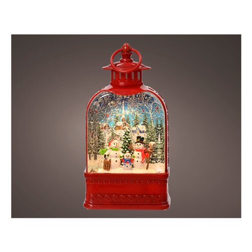 Lanterna con Acqua e Led Kaemingk 488746 Rosso