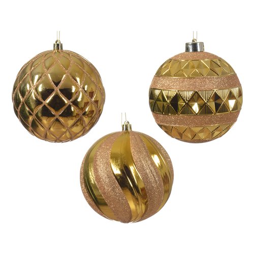 Pallina albero Kaemingk 024511 Light gold Assortito