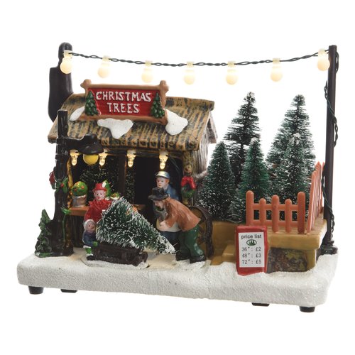 Paesaggio Natale Kaemingk 481434 Negozio alberi di Natale con luci Ass