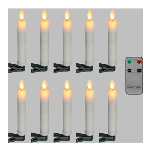 Set candele led Lotti 69039 con clip e telecomando