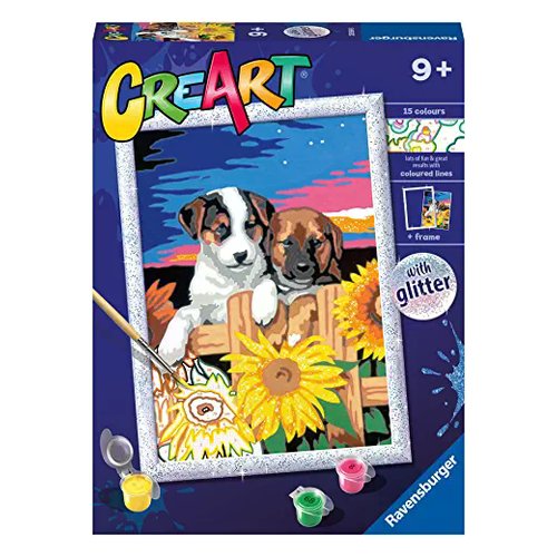 Set per dipingere Cagnolini con Girasoli Ravensburger 23569 CREART