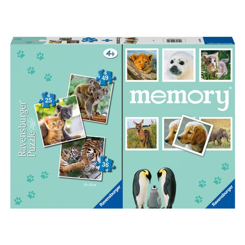 Puzzle Ravensburger 20984 MULTIPACK Con Memory Cuccioli