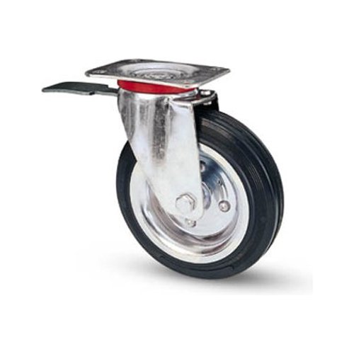 Ruota industriale Avo Valsecchi 04213 80Bis Zincato e Nero