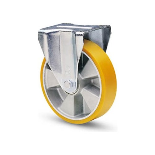 Ruota industriale Avo Valsecchi 06153 Vulkolan 37A Silver e Giallo