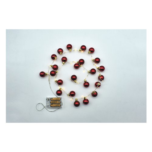 Filo luci Natale Pre Qu' Italia D2977 CHRISTMAS Sfere Trasparente