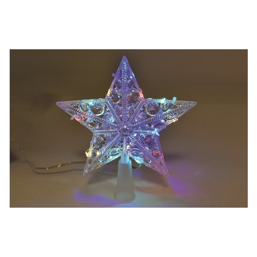 Puntale albero di natale Pre Qu' Italia D2781 Stella con luce NANOLED 