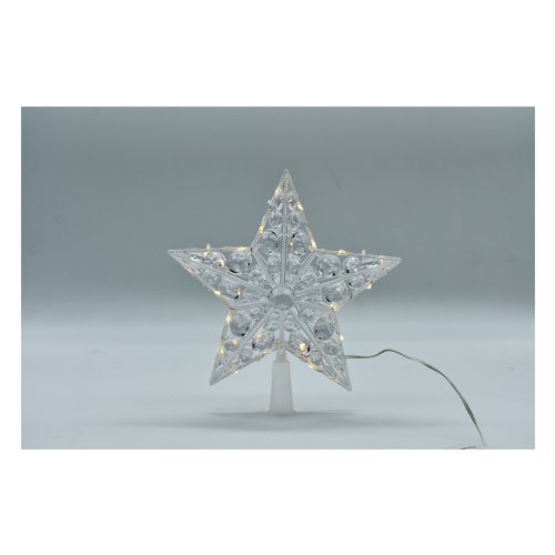 Puntale albero di natale Pre Qu' Italia D2782 Stella con luce NANOLED 