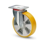 Ruota industriale Avo Valsecchi 06169 VULKOLAN 37 Silver e Giallo