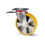 Avo Valsecchi - Ruota industriale Avo Valsecchi 06165 RUOTA-VULKOLAN STAFFA+FRENO MM 1