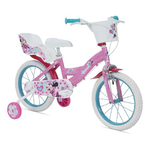 Bicicletta Mandelli 120165110 DISNEY MINNIE Con Rotelle Fucsia e Bianc