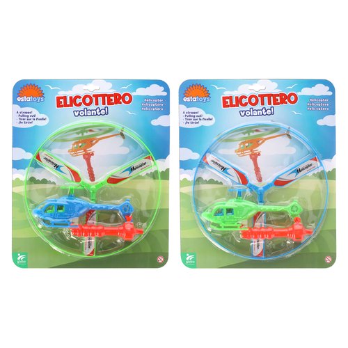 Elicottero giocattolo Globo 42085 ESTATOYS volante a strappo Assortito