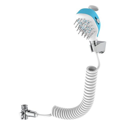 Doccetta Idro Bric SAPDUP0082AZ Duplex Lucky 2F con Tubo 200 cm Bianco