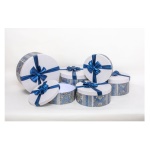 Amicasa - Scatola regalo Amicasa AS1132-6 Set 6 pz con fiocco Blu
