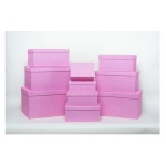 Amicasa - Scatola regalo Amicasa ASO153-10 Set 10 pz Rosa