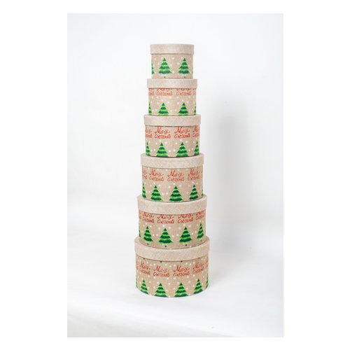Scatola natalizia Amicasa AS0174 6 MERRY CHRISTMAS Set 6 Pz