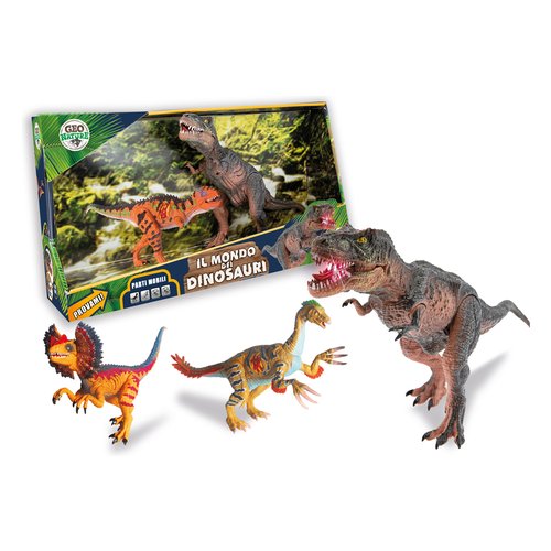 Animale giocattolo Teorema 67950 GEO NATURE Coppia Dinosauri con suoni