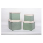 Amicasa - Scatola regalo Amicasa Set 4 pz Verde Assortito