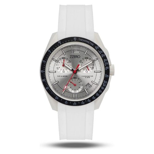 Orologio Zzero ZZ9001B SUN & MOON 42mm White e Silver