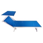Amicasa - Lettino prendisole Amicasa Lettino Bagnino Alluminio Blu