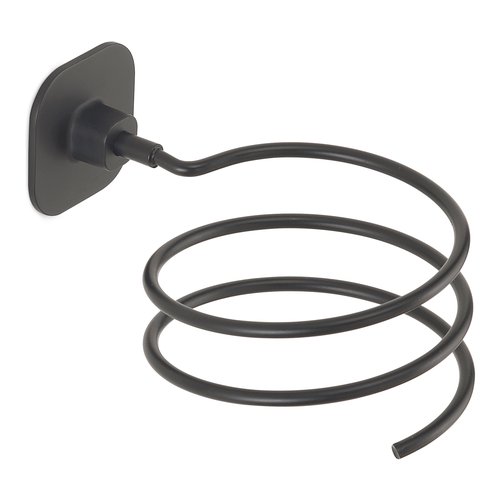 Porta asciugacapelli parete Gedy TE55 14 TEIDE Nero