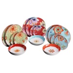 Amicasa - Set piatti tavola Amicasa .Sv. 18 Pz Tavola Flowers Art