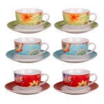 Amicasa - Set tazze te Amicasa Art.40 FLOWERS con piattino