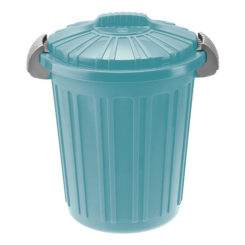 Bidone Tontarelli 810137370V AURORA Teo con coperchio doppia clip Blu 
