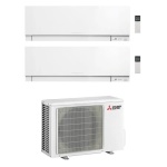 MITSUBISHI - Condizionatore fisso dual Mitsubishi KIRIGAMINE Zen Msz Ef 25+35 White