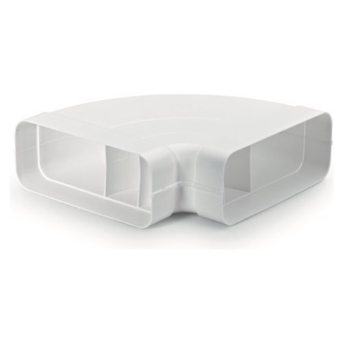 Curva cappa Airforce AFC4043003 90 orizzontale per tubo piatto Bianco 