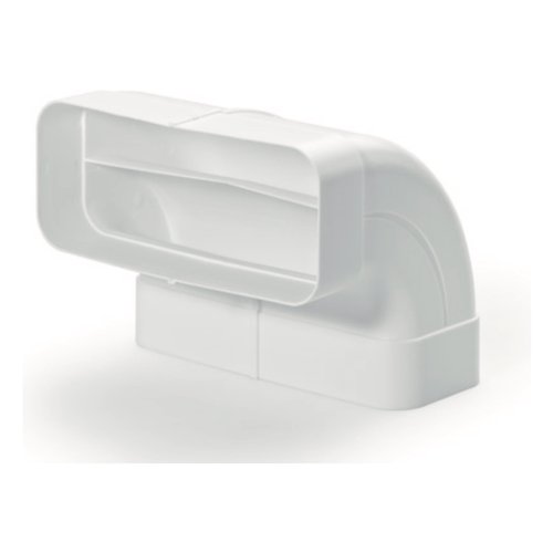 Curva cappa Airforce AFC4043004 90 verticale per tubo piatto Bianco