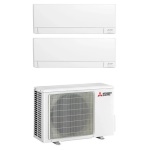 MITSUBISHI - Condizionatore fisso dual Mitsubishi PLUS MSZ AY 25+25 White