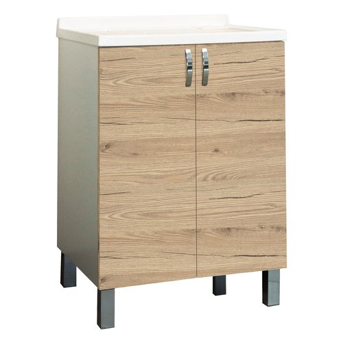 Base bagno Savini 211BIQN LAVANDERIA Bianco e Quercia naturale