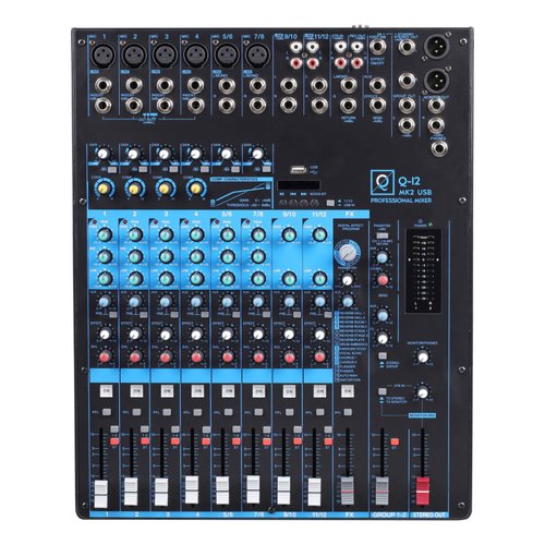 Mixer disc jockey Oqan 625811 Q12 USB MK2 Black