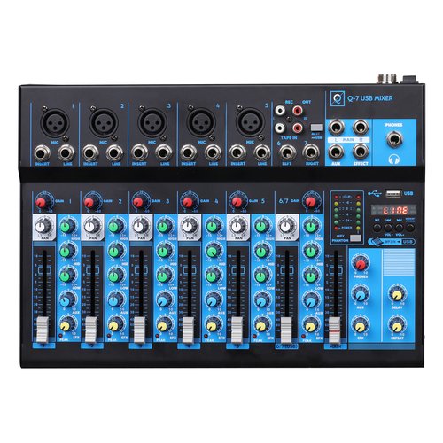 Mixer disc jockey Oqan 625810 Q7 USB MK2 Black