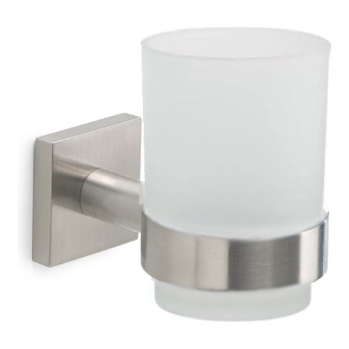 Porta spazzolino parete Gedy FJ10 38 FUJI Silver Spazzolato