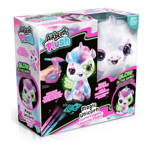 Peluche Rocco Giocattoli 20289581 AIRBRUSH PLUSH Magic Unicorn