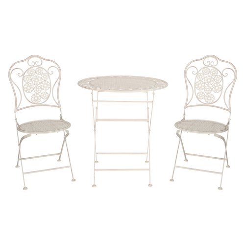 Set tavolo e sedie Amicasa PL08 9838 PARIS Bianco antico