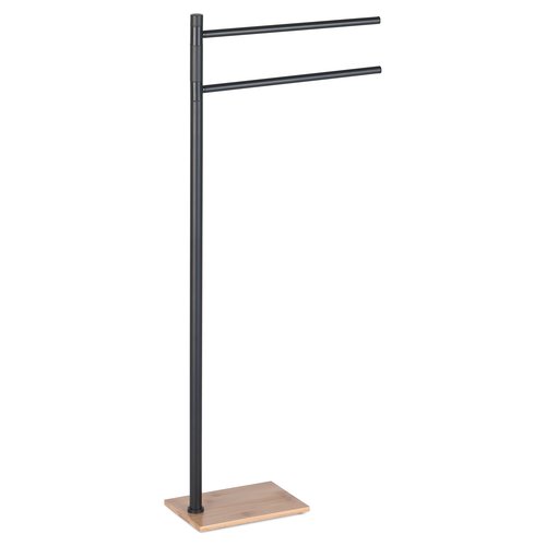 Piantana asciugamani a 2 bracci Gedy TA31 41 TANIA Bamboo e Nero