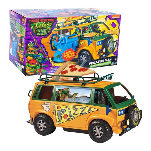 Playset personaggio Giochi Preziosi TU804000 TURTLES Van lancia pizze 