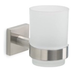 Gedy - Porta spazzolino parete Gedy FJ10 38 FUJI Silver Spazzolato