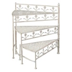 Amicasa - Porta piante Amicasa Scaletta Bianco Antico