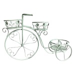 Amicasa - Porta piante Amicasa Bici 3 posti Verde Salvia