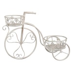 Amicasa - Porta piante Amicasa Bici 2 posti Bianco Antico