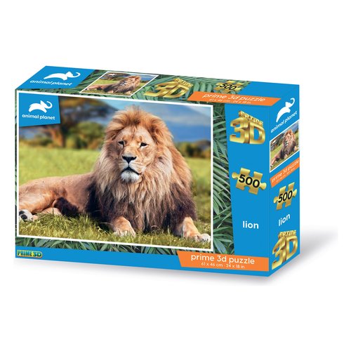 Puzzle Grandi Giochi PU200000 PRIME 3D Leone Animal Planet