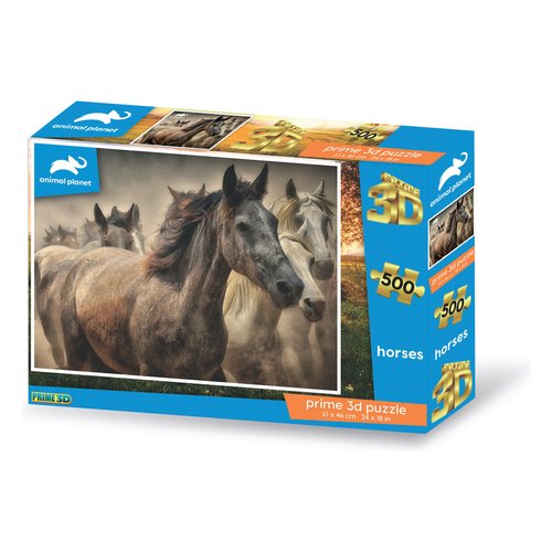 Puzzle Grandi Giochi PU203000 PRIME 3D Cavalli Animal Planet