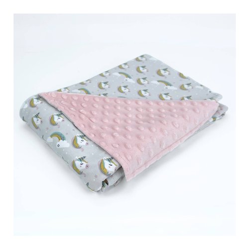 Coperta carrozzina Baby Idea PCUR Unicorno Rosa